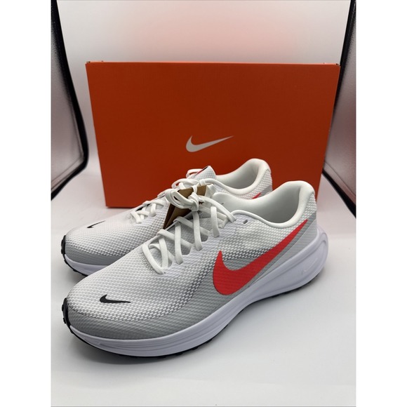 Nike Revolution 8 Running Shoes White Bright Crimson HJ9198-102‎ Men\'s Sz 12 NWB main image 7
